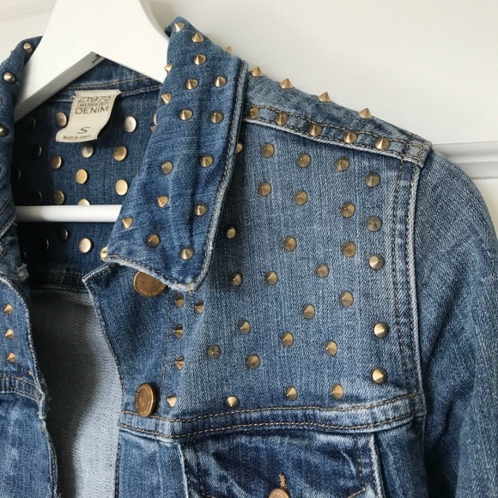 Zara Studded Denim Jacket